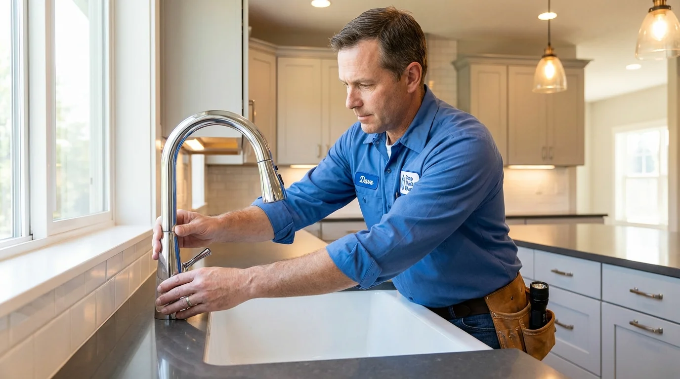 Kitchen faucet installation by Johns Plumbing LLC in Fallbrook