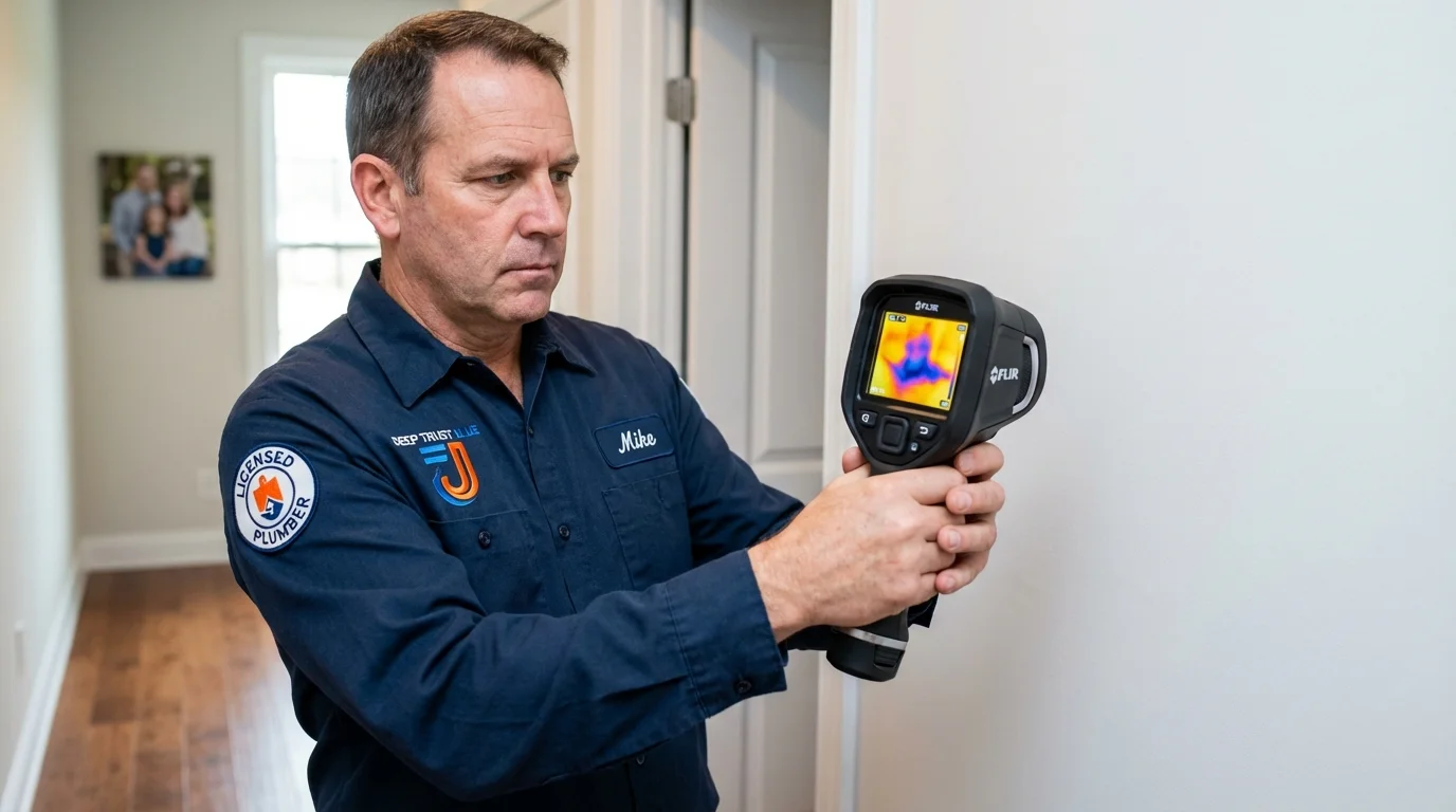 Thermal imaging leak detection by Johns Plumbing LLC in Fallbrook